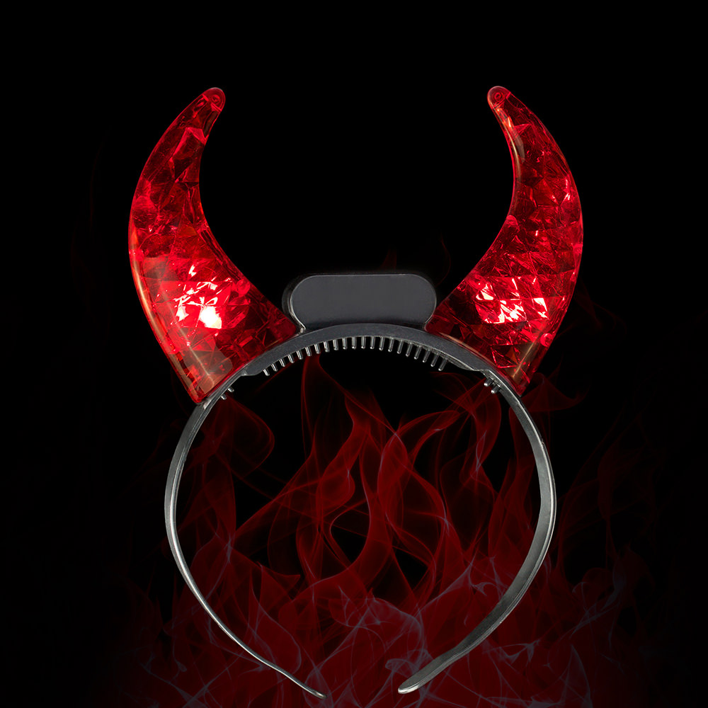 Red Light up Devil Horns-